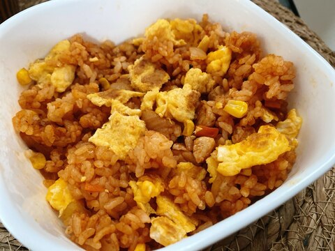 ♡炒り卵入りのチキンライス♡